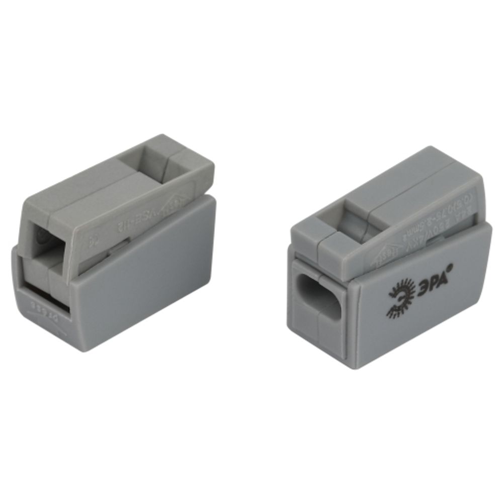 Клемма ЭРА NO-225-411 быстрозажимная 221-112 для светильников 2 полюса 0.5-2.5мм2 (упаковка 50 шт.) | Клеммы