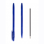 Ручка шариковая Alingar на масляной основе "Vectro", 1 мм, синяя, игольчатый наконечник, грип, шестигранный, синий, пластиковый корпус, карт. уп.