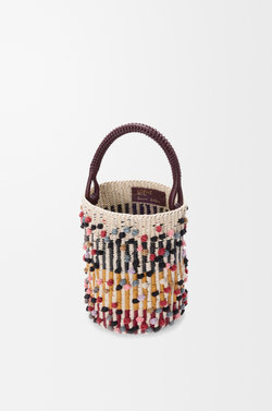 Loewe x Albers Сумка-корзинка плетеная из кожи, разноцветный