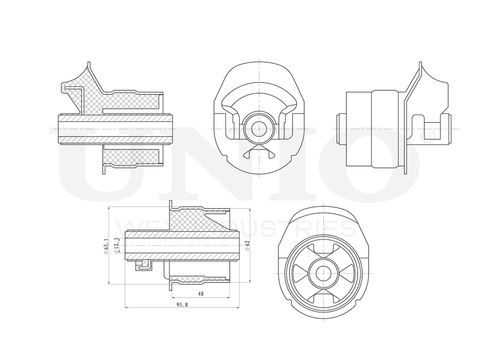 Сайлентблок задней балки UNIO RMP-20690