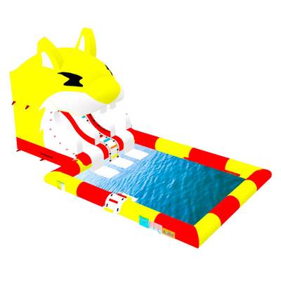 Надувная водная горка с бассейном «Бельчонок», 12*6,5*4,5 м