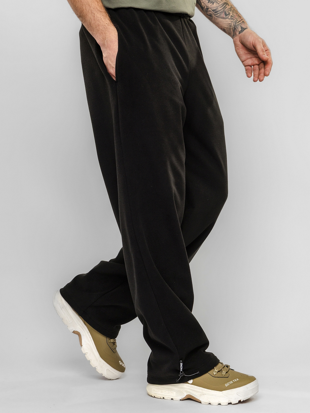 Брюки спортивные с утяжкой внизу, мужские, цвет "Чёрная скала"