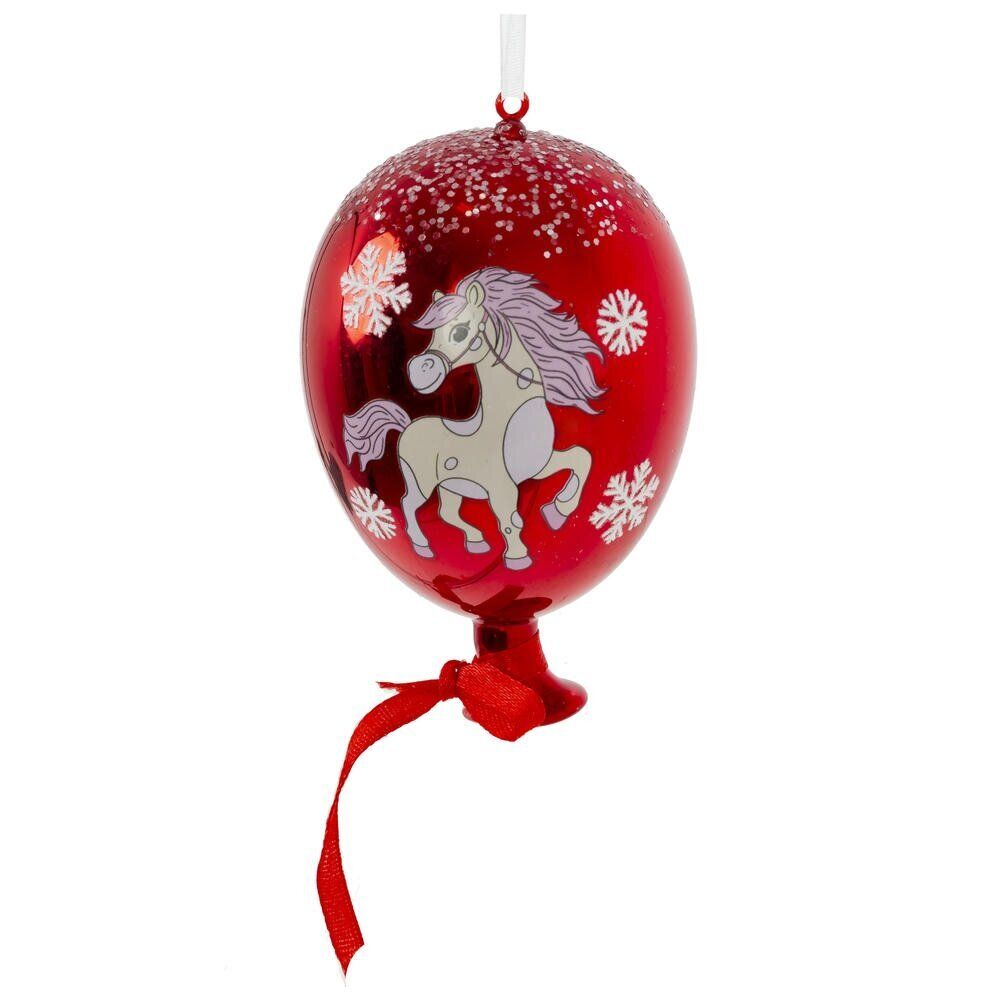 GAEM Украшение новогоднее "Воздушный шарик с лошадкой", L7 W7 H11 см