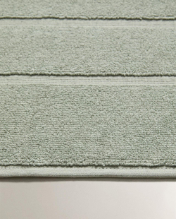 Zara Home - Нескользящий коврик для ванной из хлопка, синий, 55x80 см