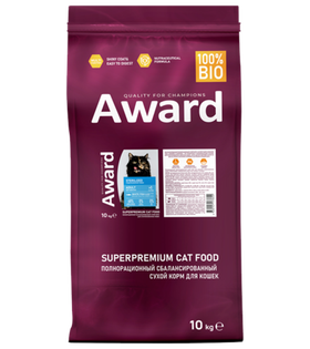 Award Sterilised Белая рыба с добавлением семян льна, клюквы и цикория 1кг. развес