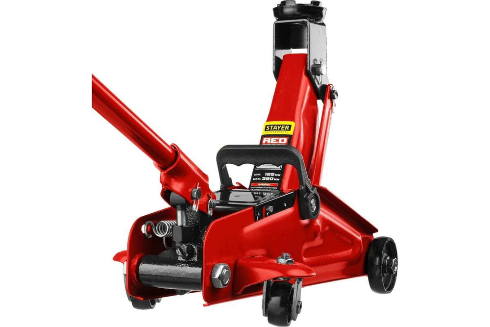 Подкатной домкрат STAYER R-22 Red force 2т, 125-320мм 43152-2