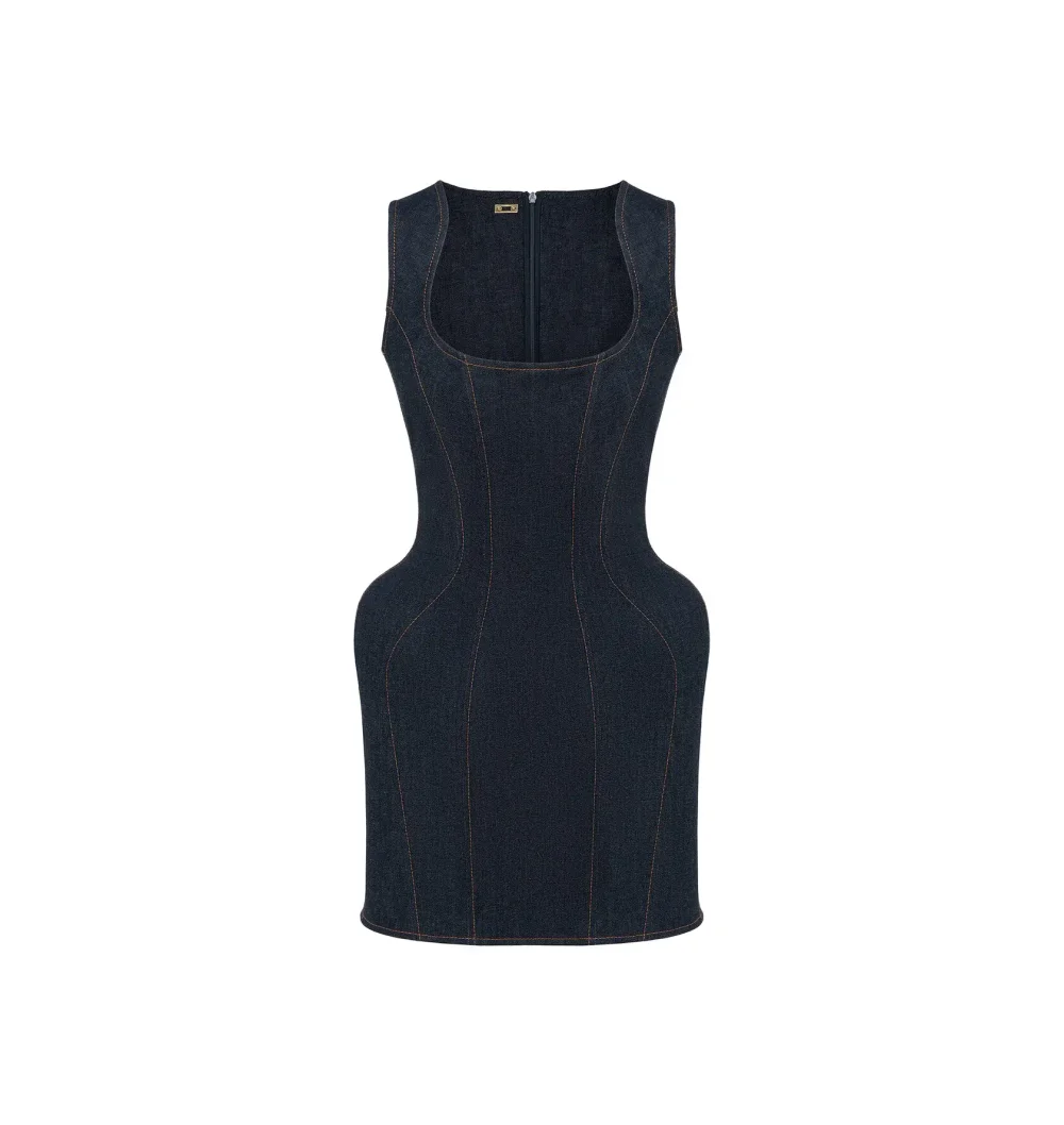 Платье джинсовое мини