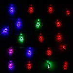 Гирлянда для дома 4м 28 ламп LED с насадками ЗОЛОТАЯ ЗВЕЗДА, прозрач.пров., авторежим.,IP-20 RG/RB (возможность соединения)