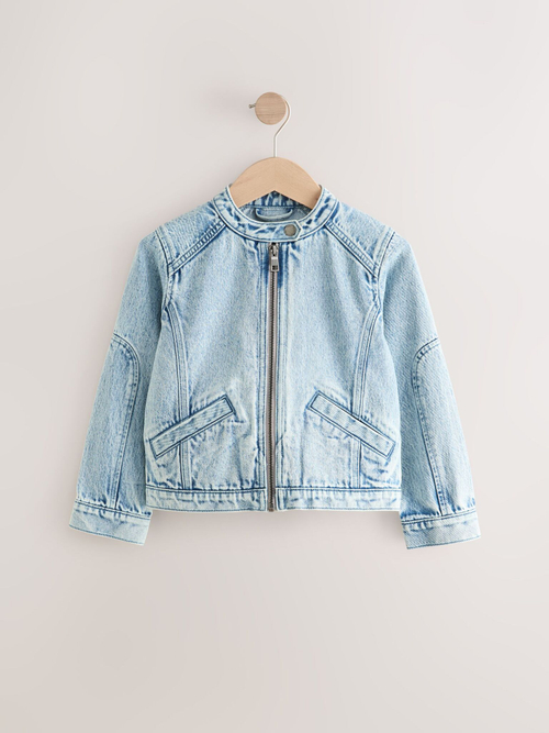 Куртка джинсовая на молнии для девочки Next E33-635, Голубой
