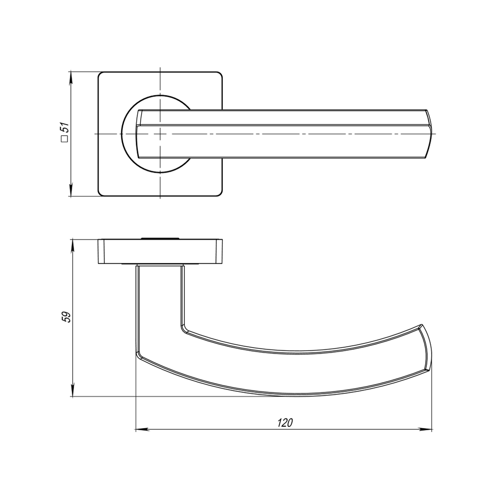 Ручка раздельная K.JK51.SIGMA (SIGMA JK) CP-8 хром 105мм