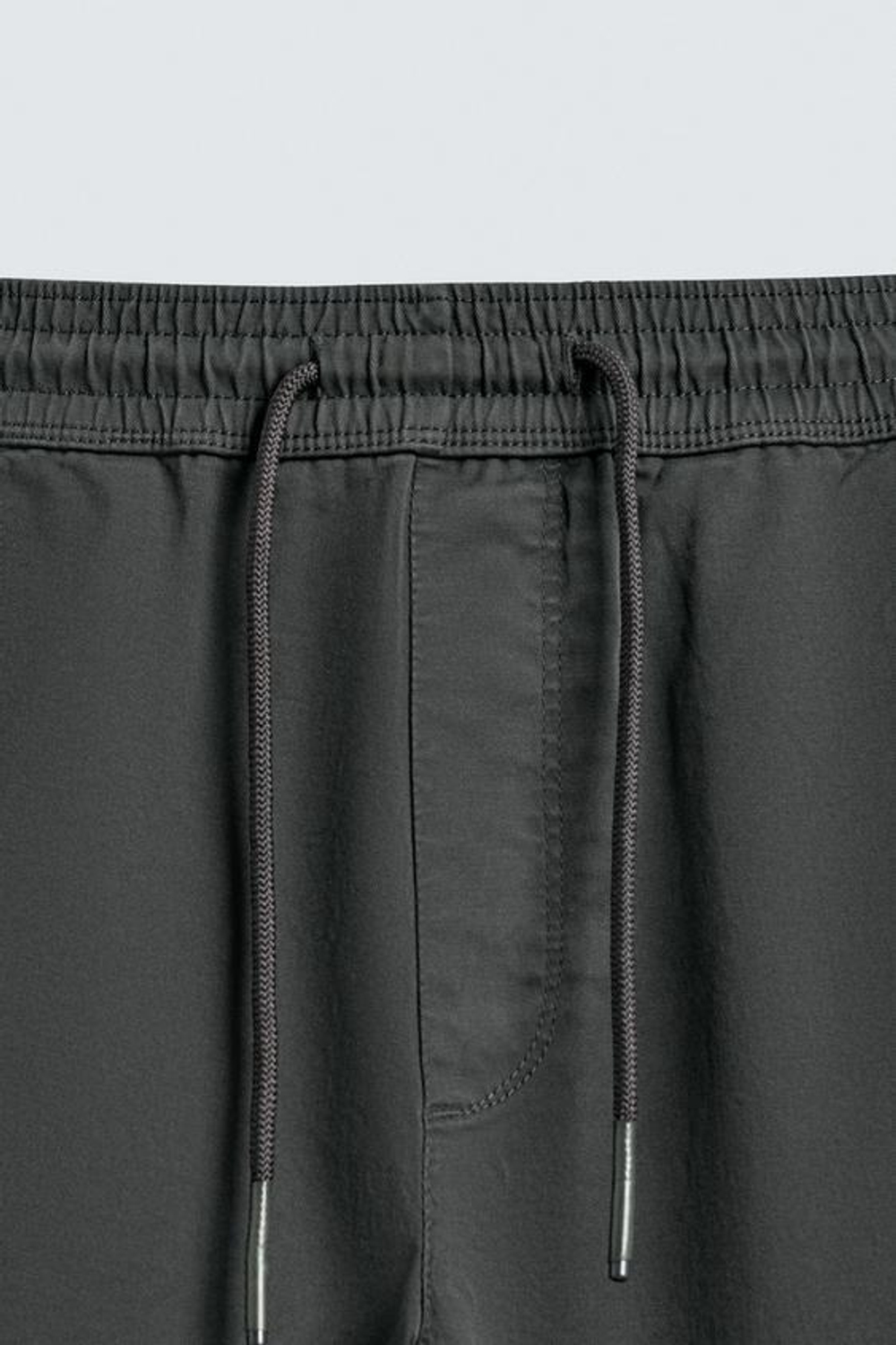 ZARA ЗАУЖЕННЫЕ БРЮКИ-ДЖОГГЕРЫ, ТЕМНО-СЕРЫЙ