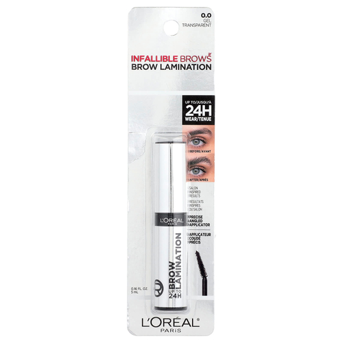 L'Oréal, Infallible Brows ™ для ламинирования бровей, 0,0 прозрачного геля, 5 мл (0,16 жидк. Унции)