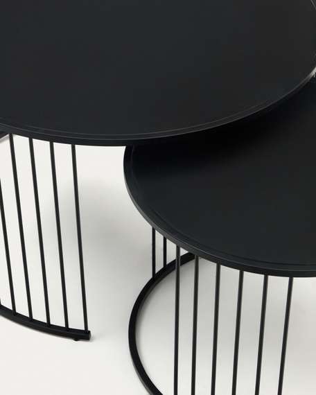 Набор из 2 столиков Hadar, черный