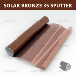 Пленка солнцезащитная зеркальная спаттерная SOLAR BRONZE 35 LUXTON, рулон