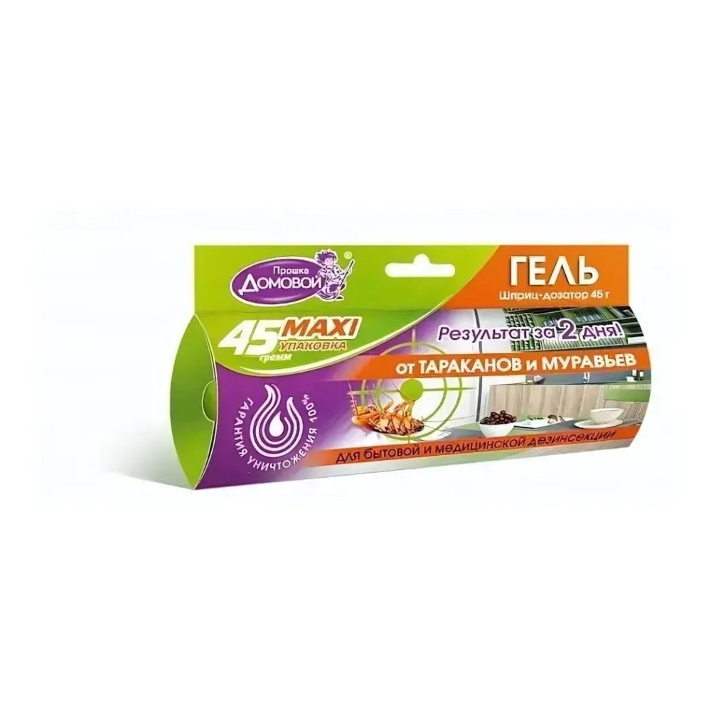 Гель от тараканов MAXI Домовой Прошка, шприц-дозатор 45 г.