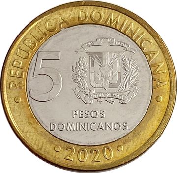 5 песо 2020 Доминикана