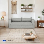 Бескаркасный диван-кровать c подлокотниками BuyDream Plus (серый)
