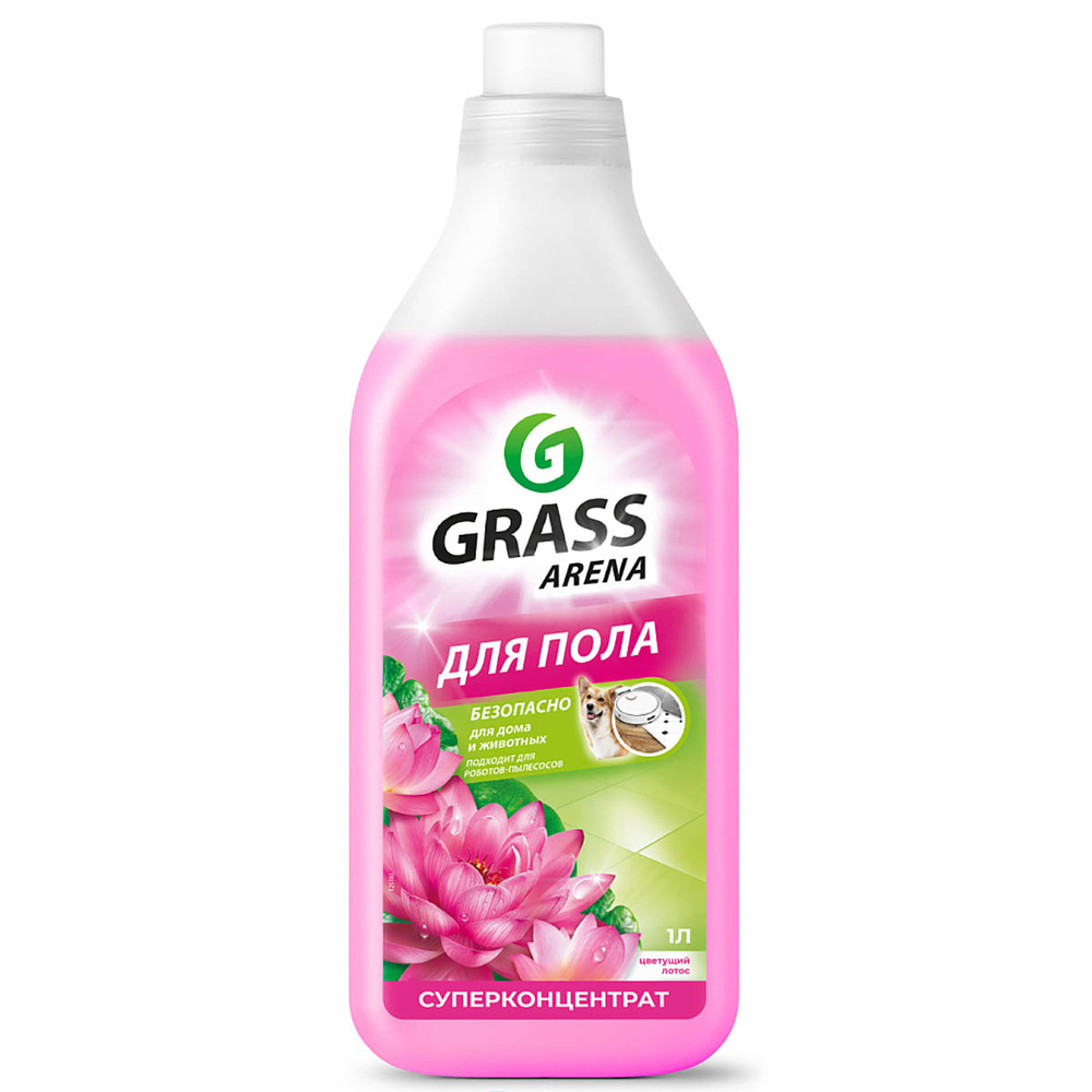 Средство моющее для пола Grass Arena Цветущий лотос с полирующим эффектом 1л