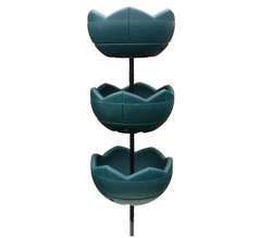 Садовый цветник Гейзер-3 с вазонами 500, зеленый, высота 1450