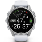 Смарт-часы Garmin Fenix 8 Amoled 43мм Silver c белым силиконовым ремешком, 010-02903-00