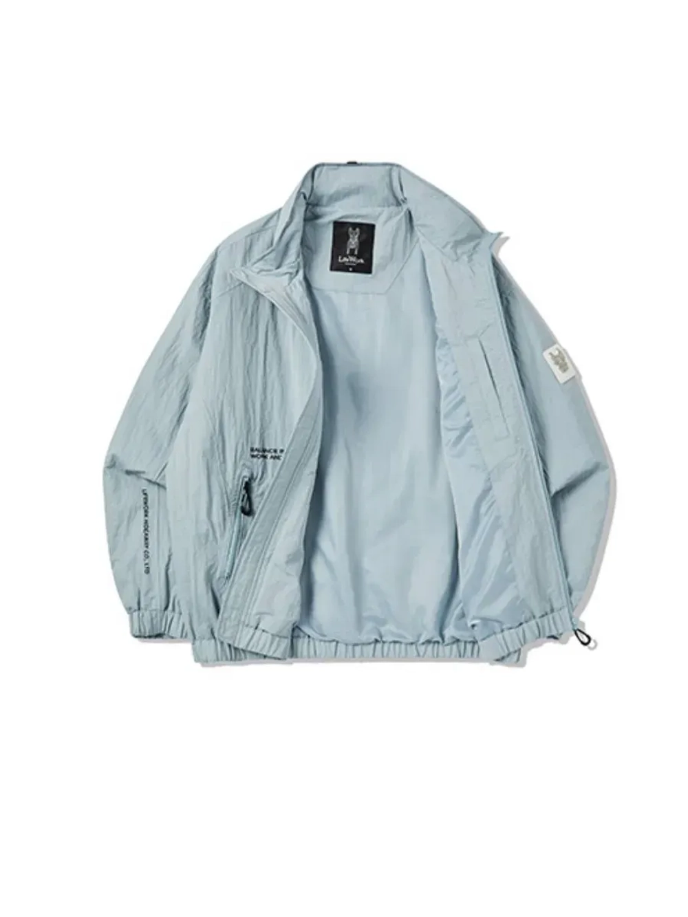 Нейлоновая ветровка с высоким воротом