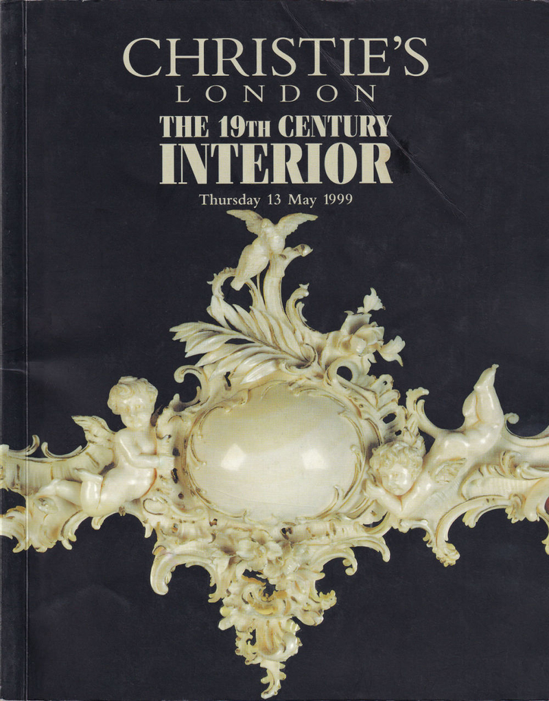 Каталог аукциона Christie's, Лондон, Интерьерная скульптура и декор XIX века от 13 мая 1999 года