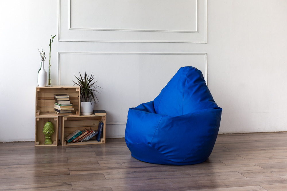 Кресло Мешок Груша Фьюжн Синее (4XL, Классический)