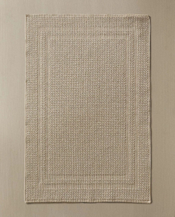 Zara Home - Коврик для ванной с текстурой в клетку, бежевый, 60x90 см