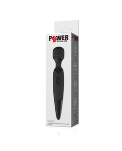 Черный вибромассажер с мощной вибрацией Power Wand