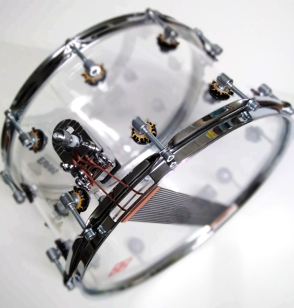 MBAp-m 1408-10 Малый барабан 14x8", акрил с металлическим ободом, прозрачный, Мастерская Бехтеревых