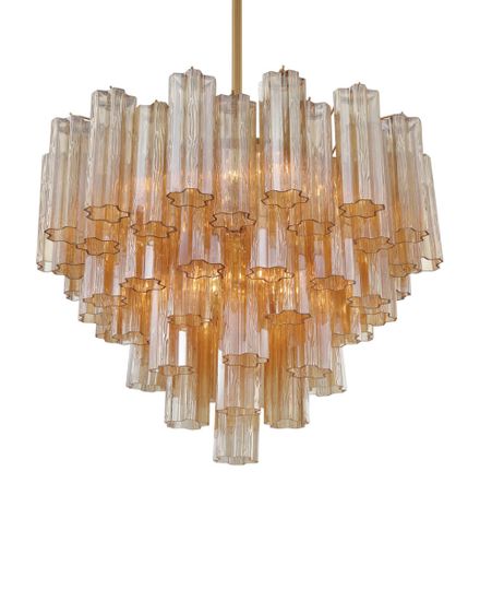 Люстра “Толбот” в стиле с янтарным стеклом
