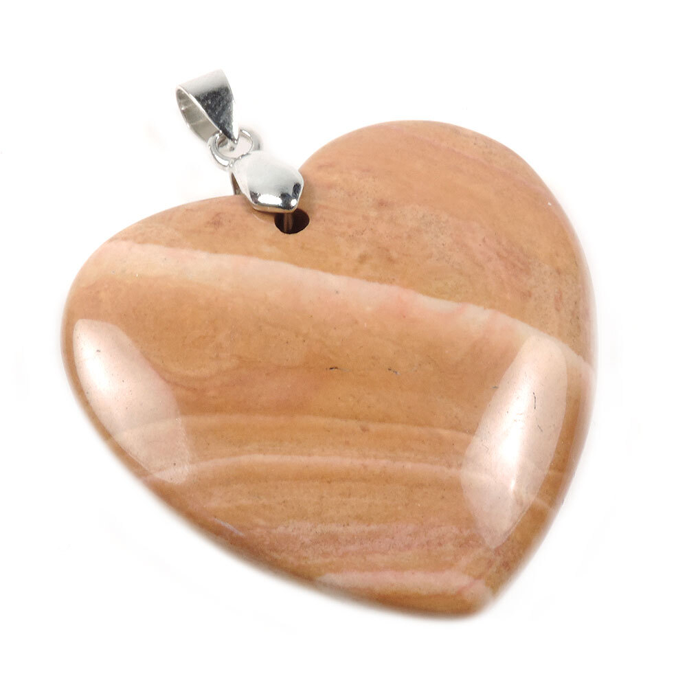 Кулон "Сердце" яшма кофейная