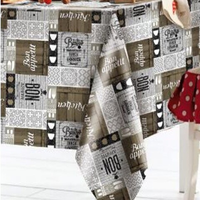 Скатерть КАРМЕН с бейкой 135*160 тканев.основа с ПВХ покрытием Микс расцветок