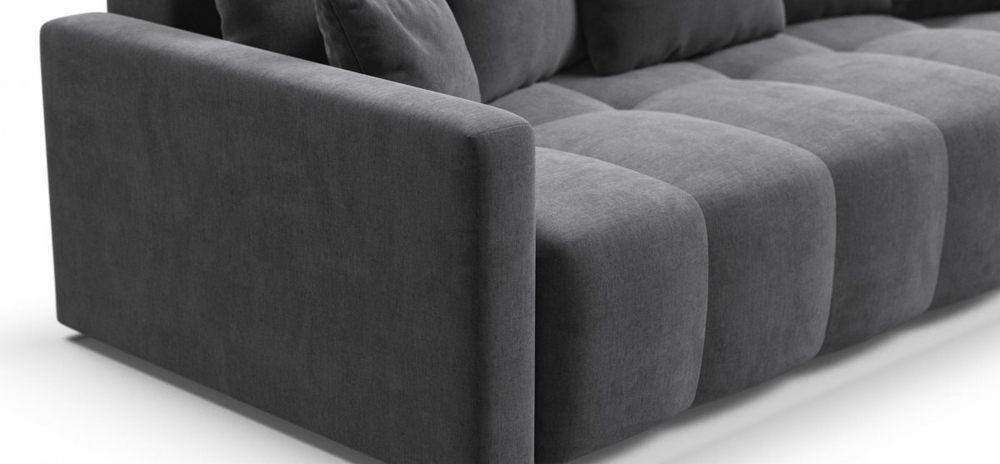 Диван Босс Тренд Велюр Монолит серый