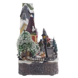 GAEM Фигурка декоративная "Рождество" (4 мелодии, подсвет, движ, 3xAA н/п, +USB), L30 W13,5 H21 см