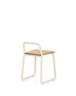 Tinn Стул из ясеневого шпона с бежевой металлической конструкцией