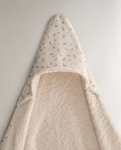 ZARA HOME ДЕТСКОЕ ПОЛОТЕНЦЕ С КАПЮШОНОМ, РОЗОВЫЙ