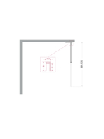 Душевая перегородка BelBagno UNO-L-1-TB-90-BR-Cr профиль хром, стекло бронза