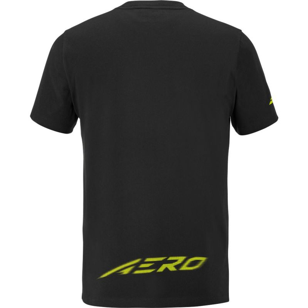 Теннисная футболка Babolat Aero Cotton - black/black