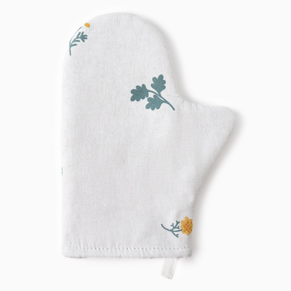 Варежка-прихватка «Этель. Полевые цветочки», 20×27 см, рогожка 176 г/м², 100% хлопок