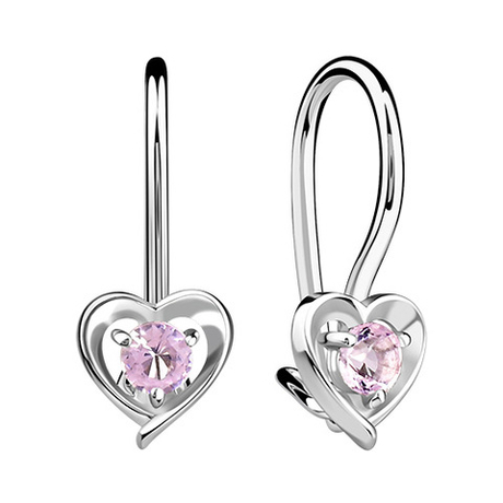 Серьги из серебра с фианитами