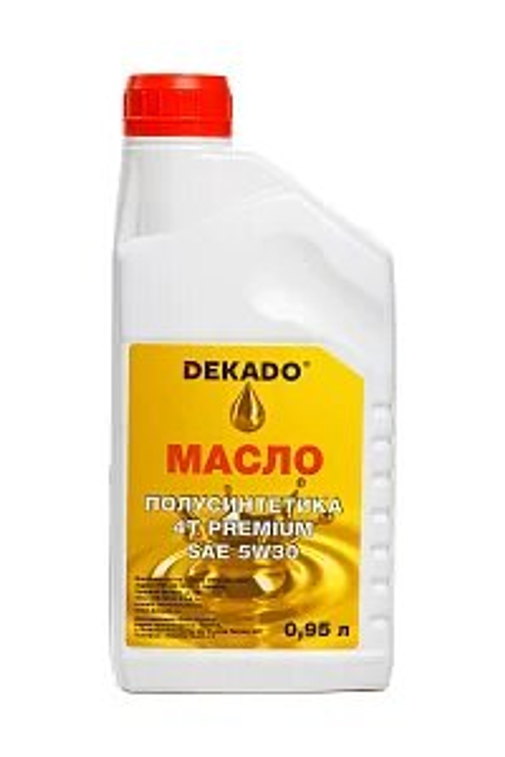 Масло DEKADO, 5W-30, полусинтетическое, для 4х-тактных двигателей, зимнее, 0.95 л