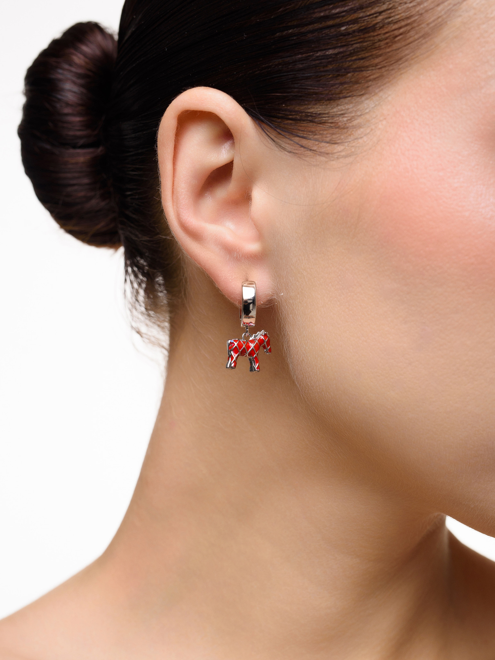 Серьги "Red Horse" Silver