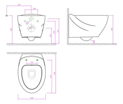 Унитаз подвесной Kale ZEN  в комплекте с сиденьем микролифт