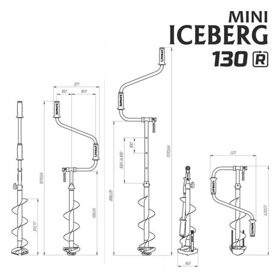 Ледобур Тонар ICEBERG-MINI 130 (R) v3.0 (правое вращение) LA-130RM