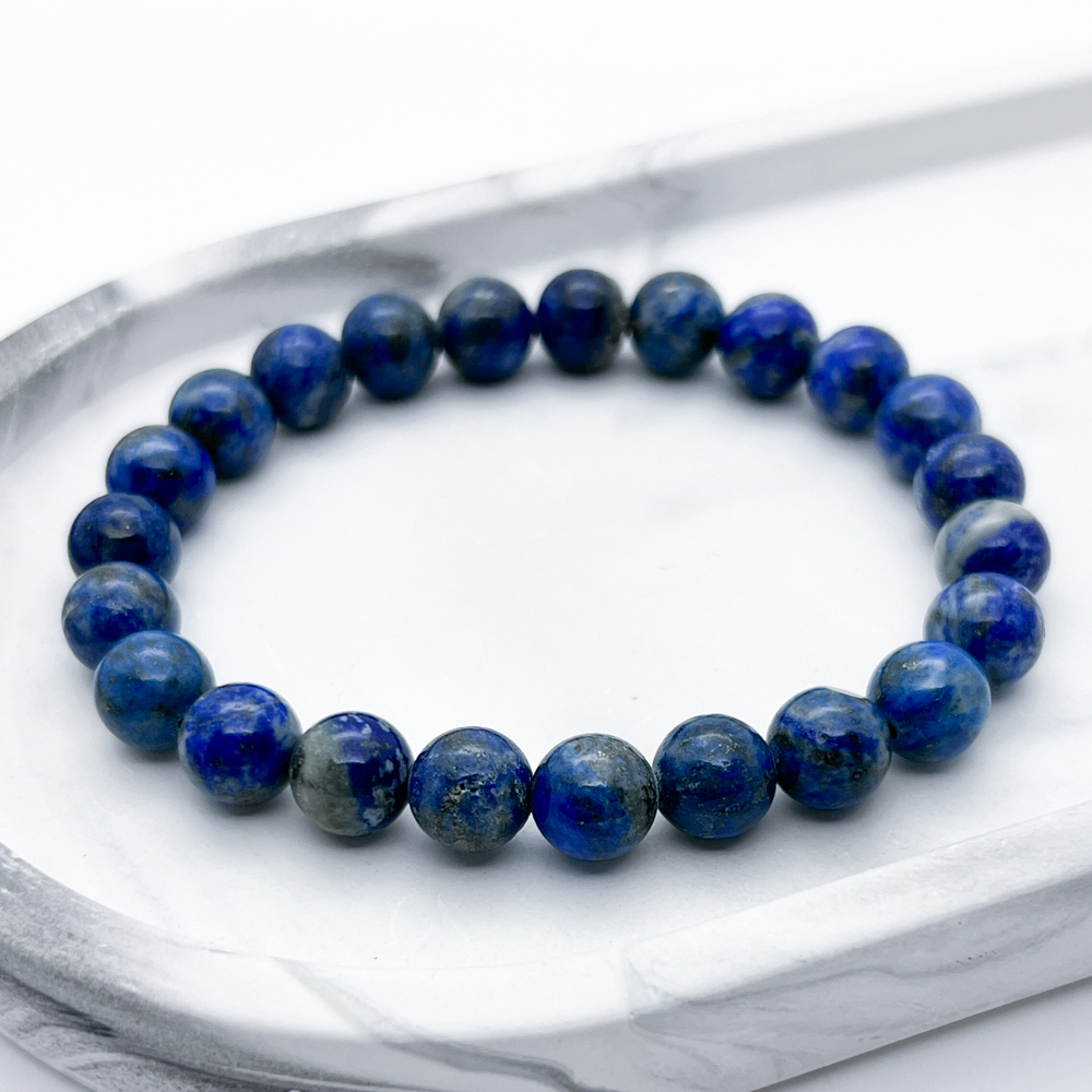 Браслет, лазурит, диаметр бусин около 8 мм, размер 17 см