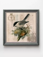 Картины на стену интерьерная на холсте 4 шт, 23*23 см