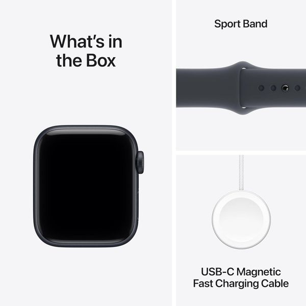 Умные часы Apple Watch SE 3 40 мм из алюминия цвета «тёмная ночь», спортивный ремешок «тёмная ночь» (S/M)