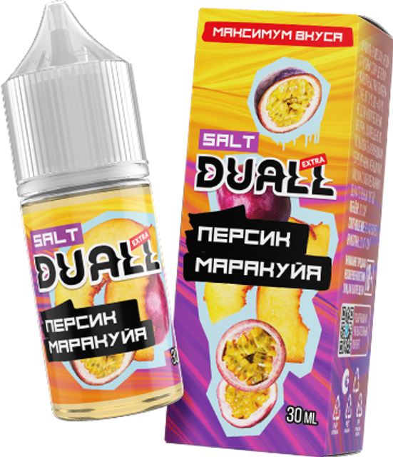 Duall Extra 28 мл - Персик Маракуйя (0 мг)