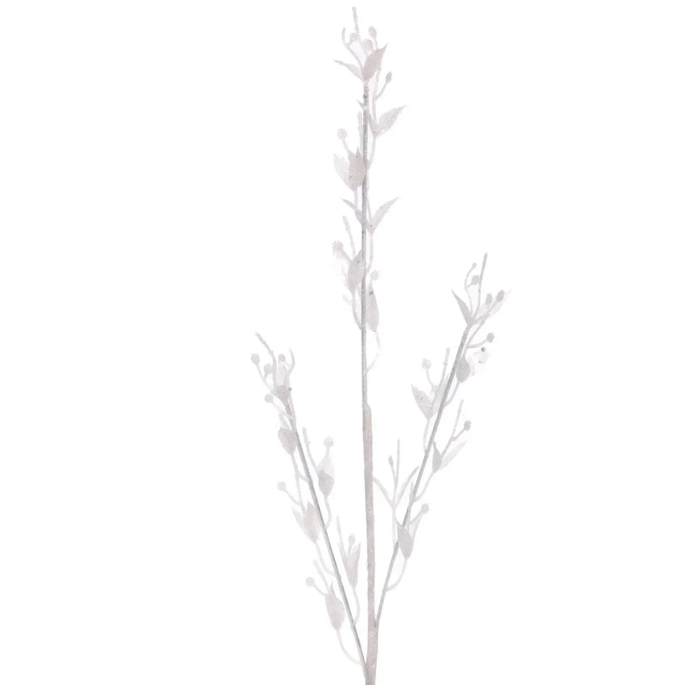 Ветка декоративная «Сказочные блики» 65 см, Белый